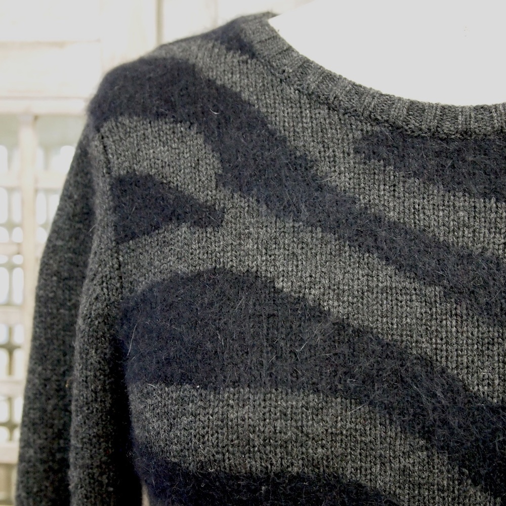 Autumn Cashmere Zebra Front Sweater